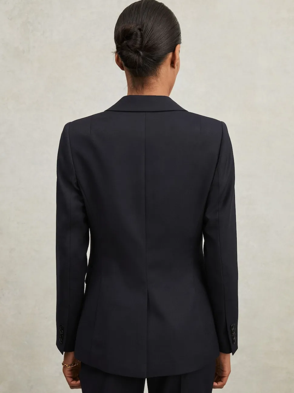Reiss Navy Haisley Petite Single Breasted Suit Blazer