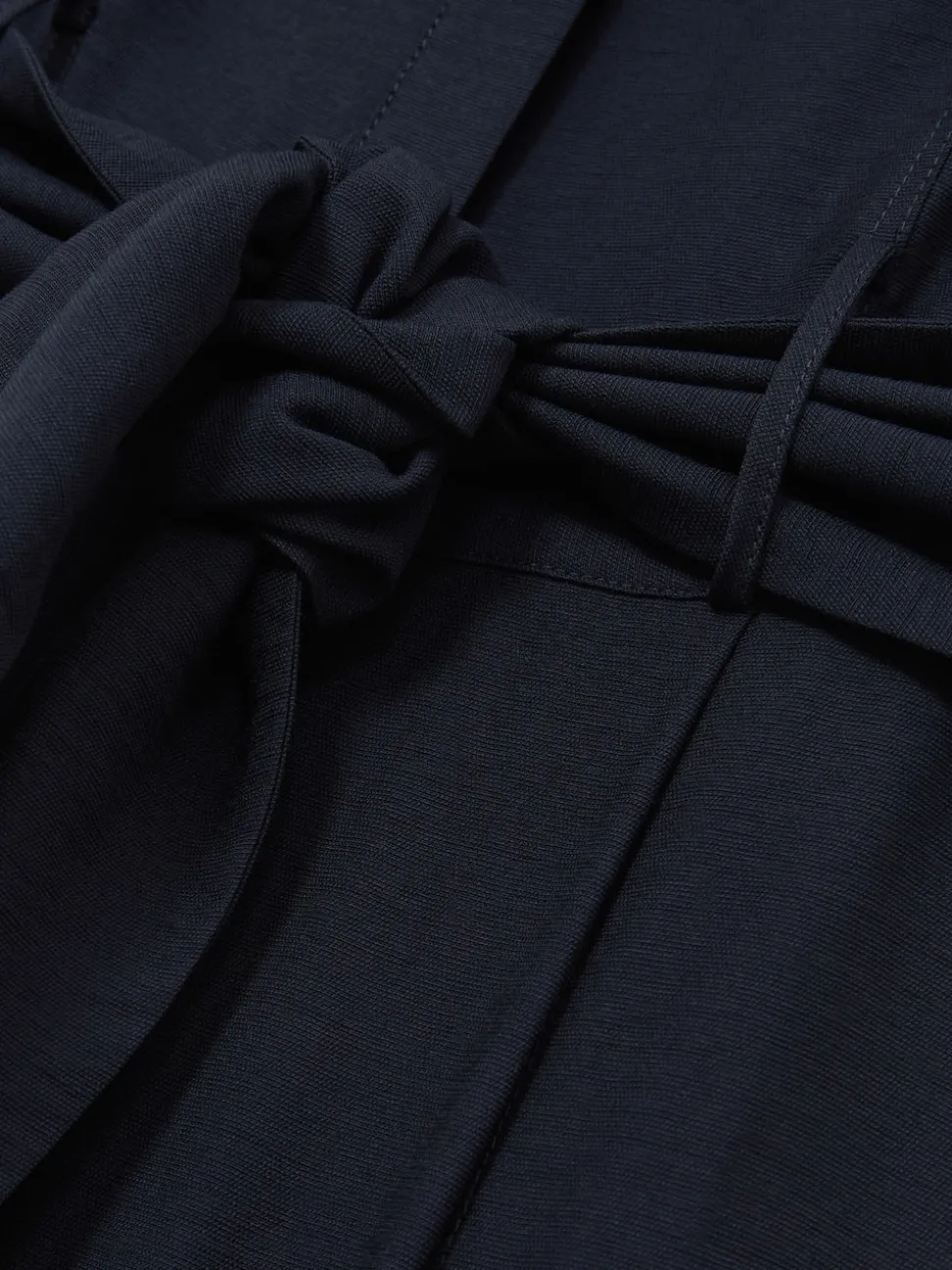 Reiss Navy Raven Wide-Leg Belted Jumpsuit