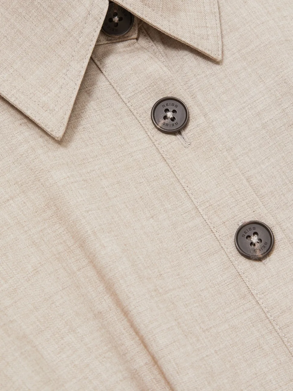 Reiss Neutral Abigail Tailored Wide Leg Jumpsuit