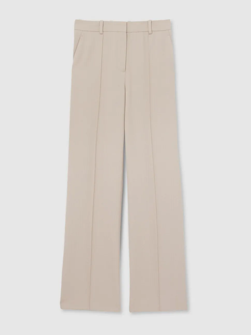 Reiss Neutral Brittany Straight-Leg Textured Wool-Blend Suit Trousers