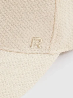 Reiss Neutral Cassie Waffle-Knit Baseball Cap