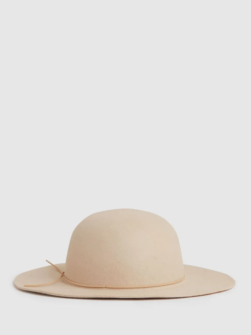 Reiss Neutral Lucy Wool Felted Brim Hat