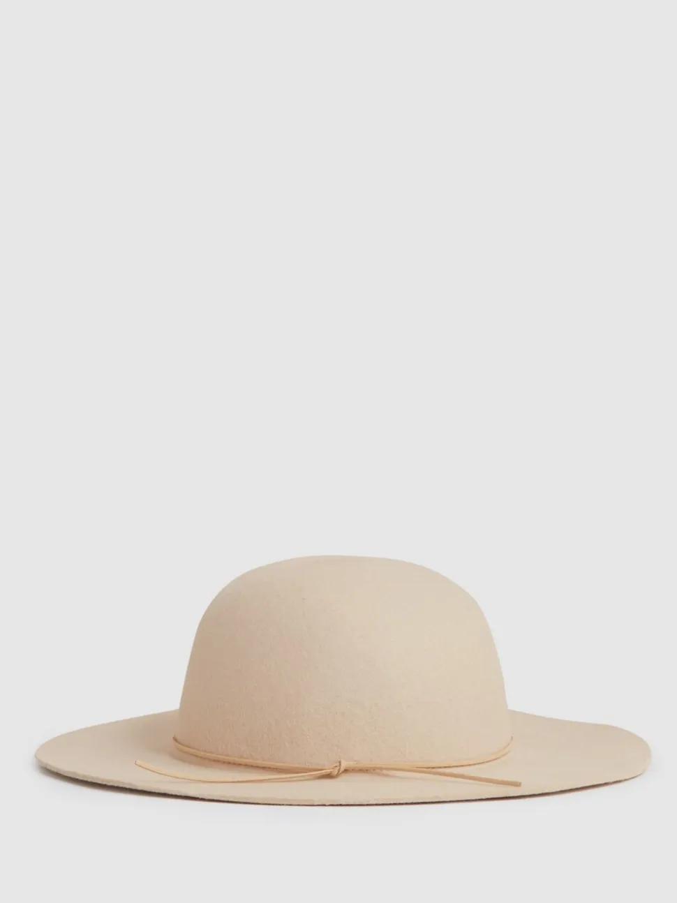 Reiss Neutral Lucy Wool Felted Brim Hat