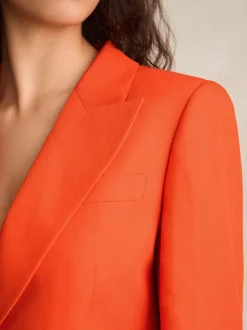 Reiss Orange Raine Single Breasted Suit Jacket With Linen