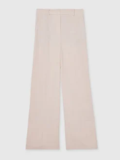 Reiss Pink Darcie Petite Wide-Leg Suit Trousers