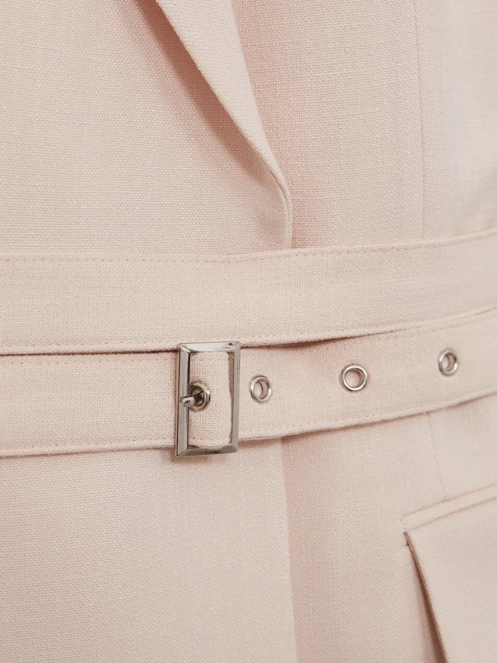 Reiss Pink Darcie Single-Breasted Belted Suit Jacket