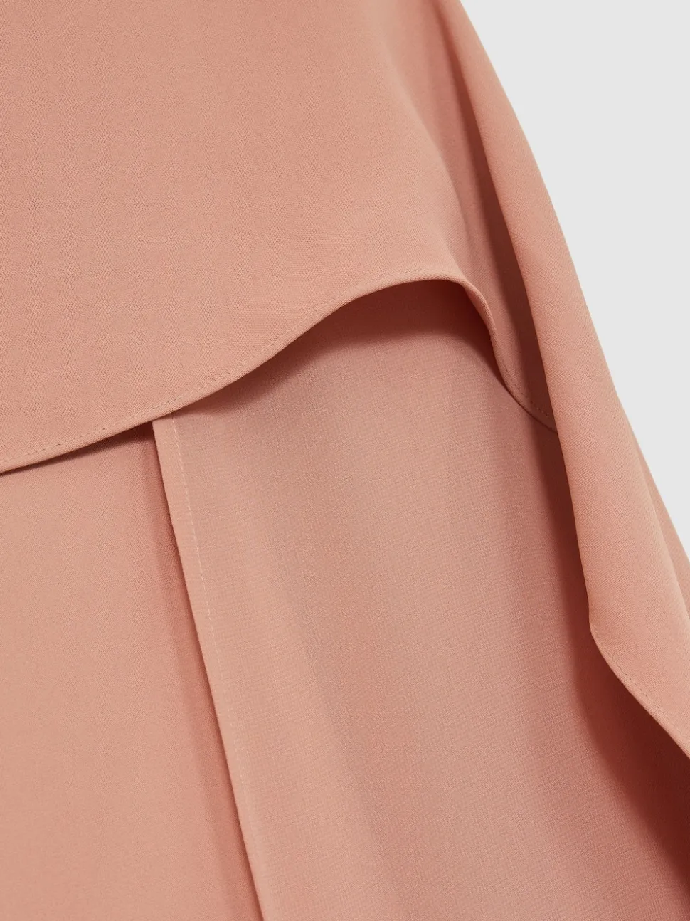 Reiss Pink Farley Wide-Leg Cape Jumpsuit