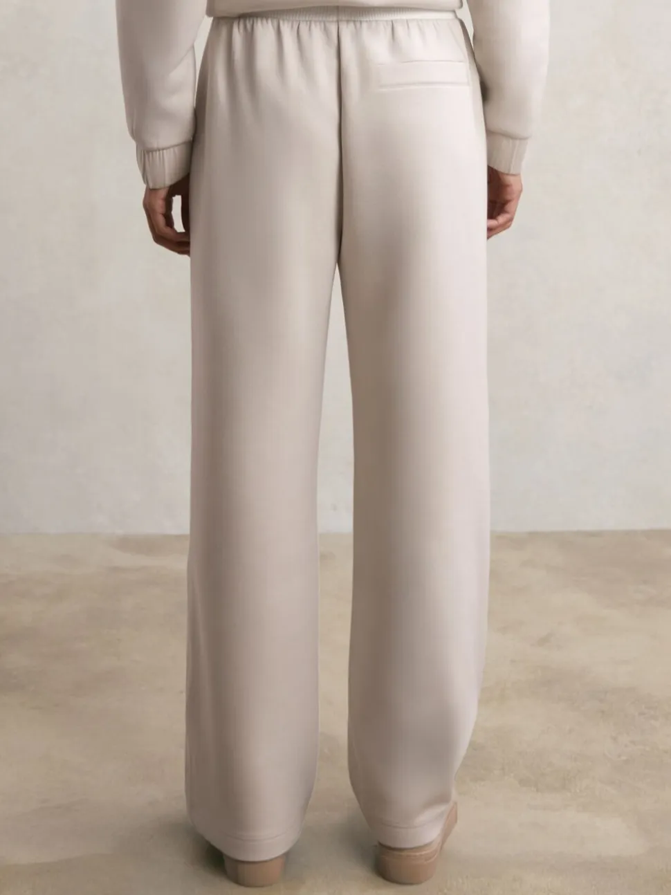 Reiss Stone Laney Petite Premium Interlock Wide-Leg Joggers