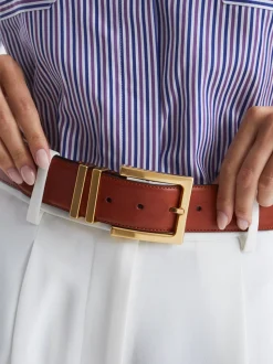 Reiss Tan Brompton Leather Belt
