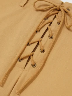 Reiss Tan Clement Cotton Lace-up Shorts