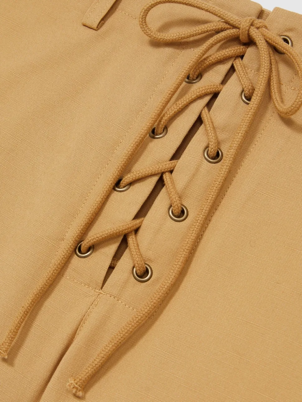 Reiss Tan Clement Cotton Lace-up Shorts
