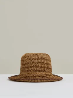 Reiss Tan Enziya Straw Sun Hat