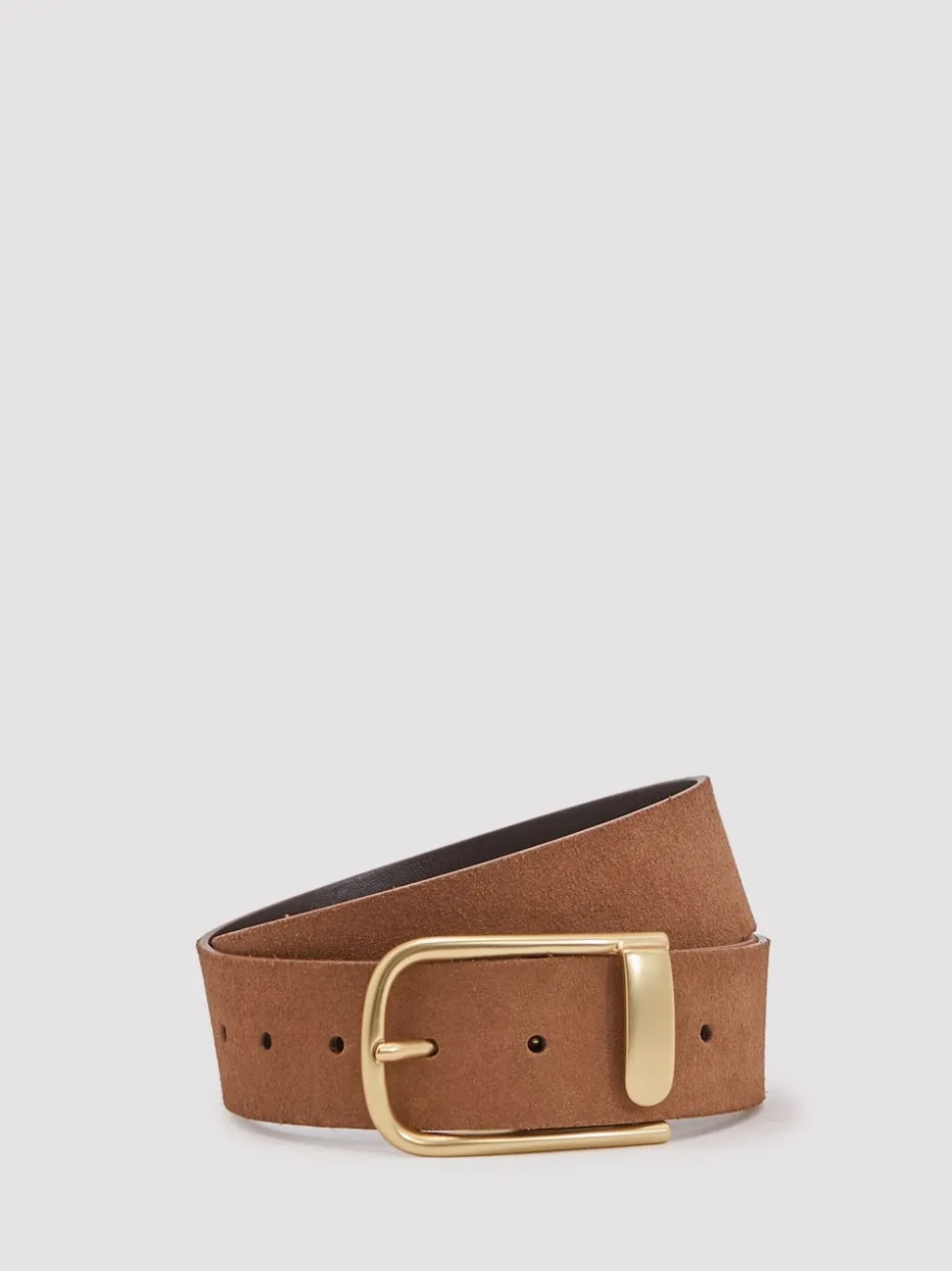 Reiss Tan Iyla Suede Half Keeper Belt