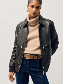 Reiss Tan Rosie Suede Square Roller Buckle Belt