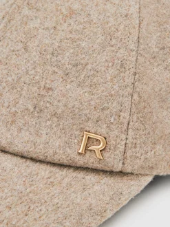 Reiss Taupe Fiona Wool-Blend Flannel Baseball Cap
