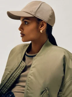 Reiss Taupe Nicole Logo-Embroidered Baseball Cap
