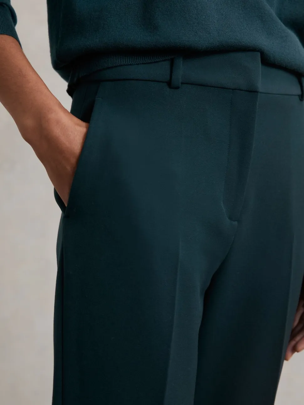 Reiss Teal Gabi Slim-Fit Suit Trousers