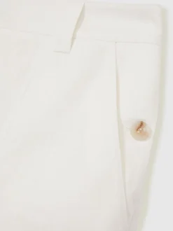 Reiss White Ashby Linen Shorts