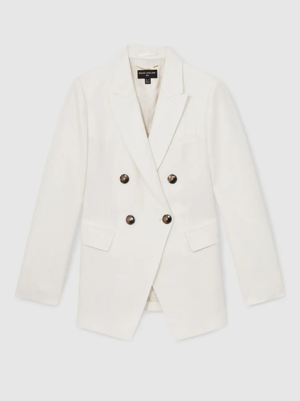 Reiss White Dion Atelier Double Breasted Suit Blazer