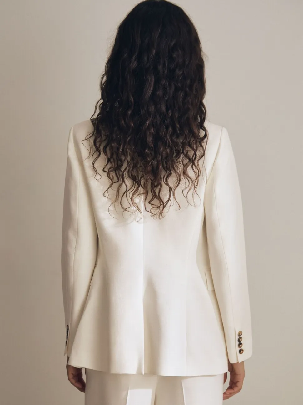 Reiss White Dion Atelier Double Breasted Suit Blazer
