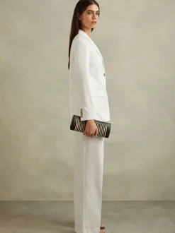 Reiss White Harper Tailored Single Breasted Suit Blazer