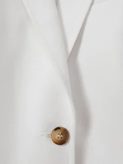 Reiss White Harper Tailored Single Breasted Suit Blazer