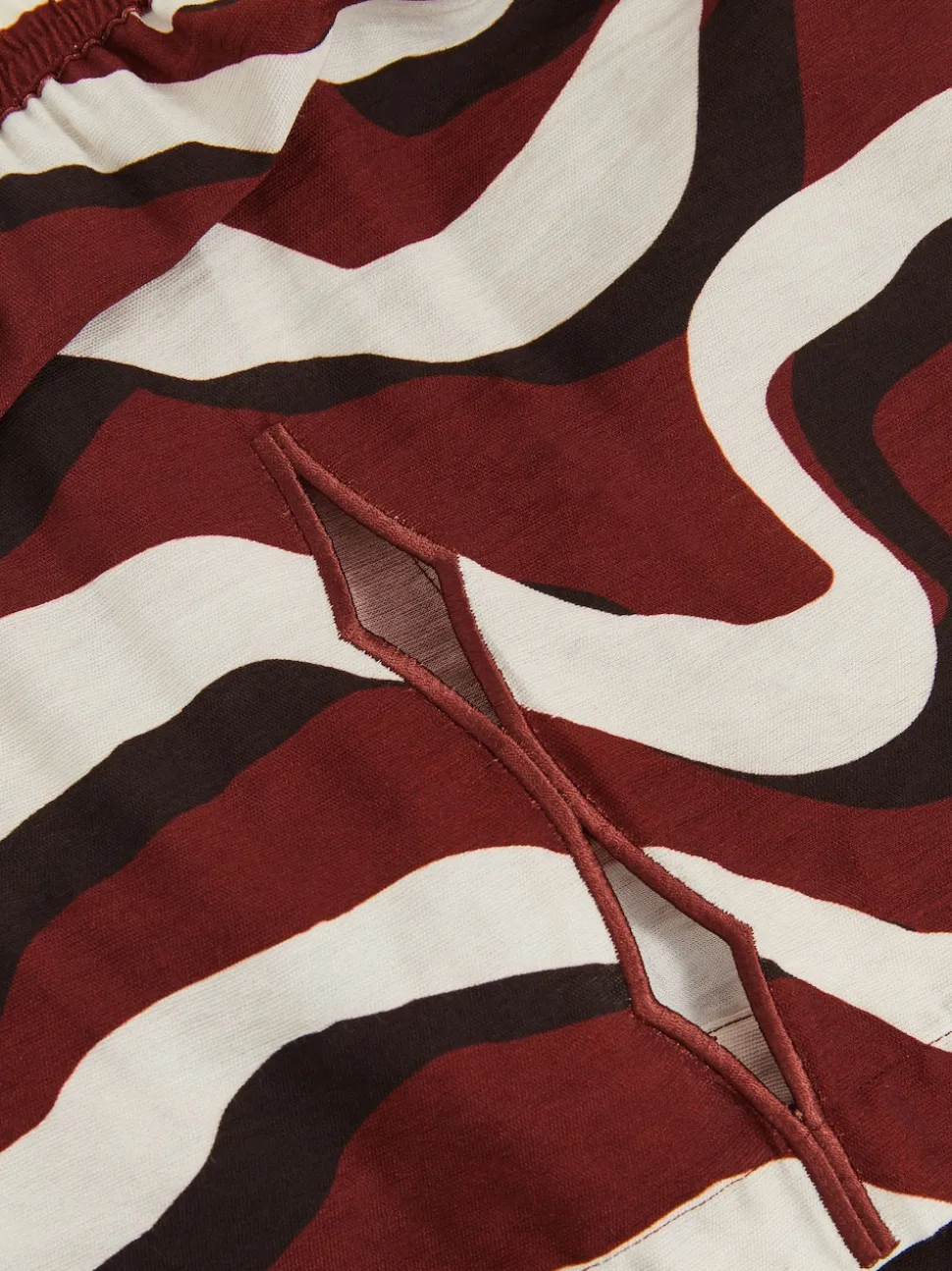 Reiss White Wave-Print Drawstring Shorts