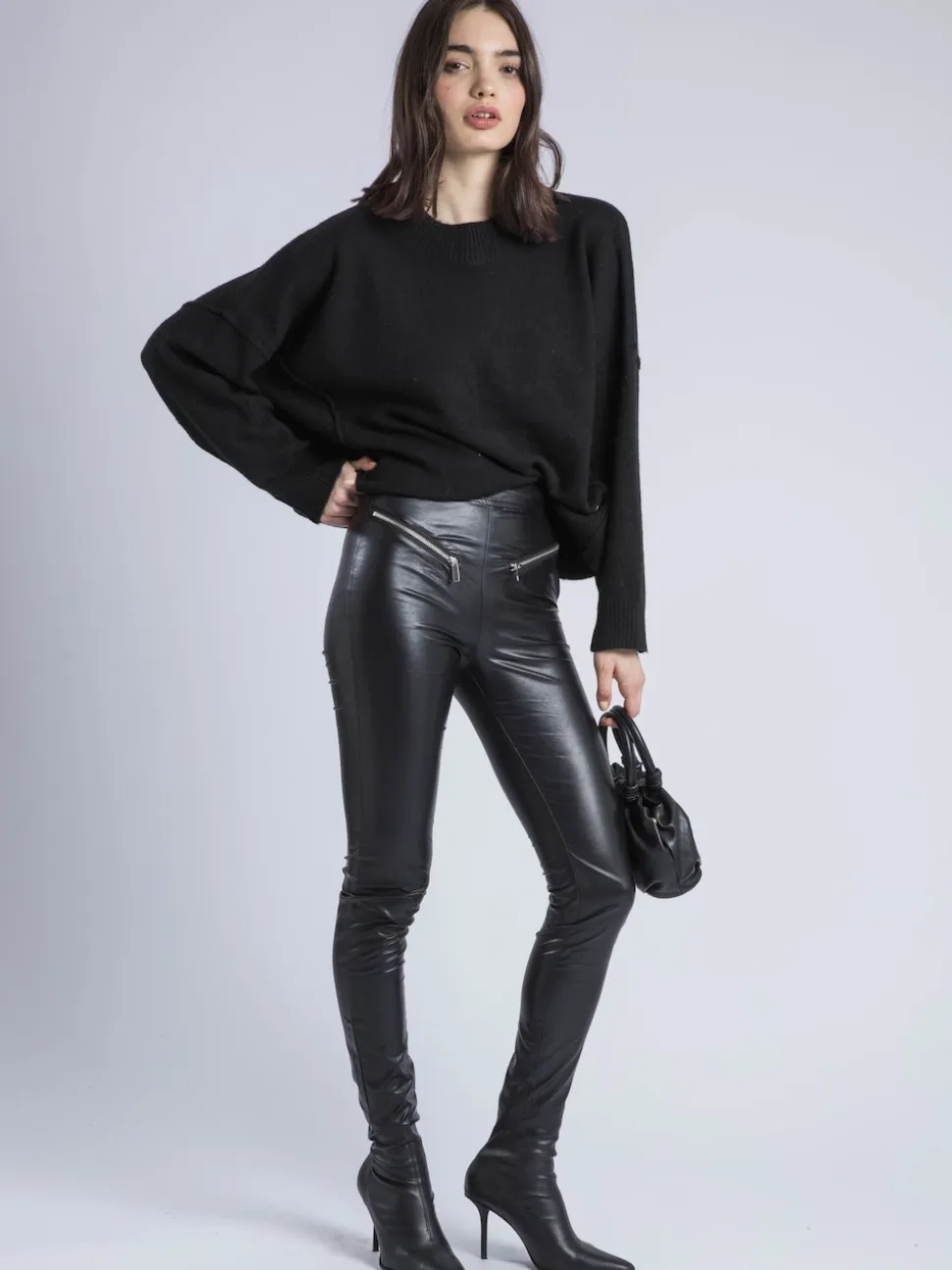 Religion Black Ida Faux Leather Leggings