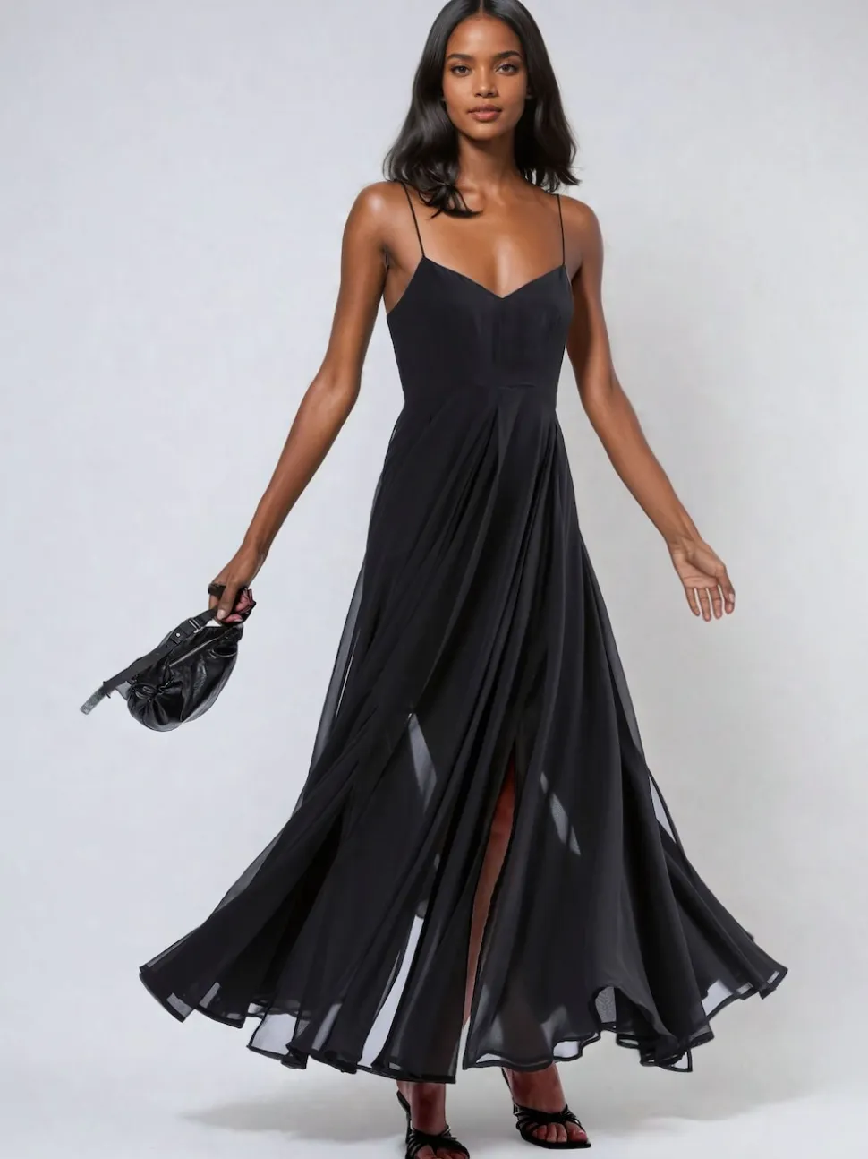Religion Black Infamous Olsen Full Layer Maxi Dress