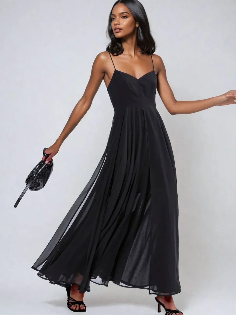 Religion Black Infamous Olsen Full Layer Maxi Dress