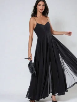 Religion Black Infamous Olsen Full Layer Maxi Dress