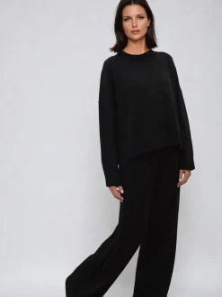 Religion Black Rick Slouchy and Soft Knitted Co-ord Lounge Trousers