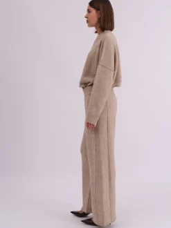 Religion Natural Rick Slouchy and Soft Knitted Co-ord Lounge Trousers