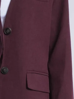 Religion Red Emily Collarless Blazer Jacket with Tie