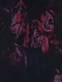 Religion Red Lily Column Bias Cut Maxi Dress In Dark Floral Fade Print