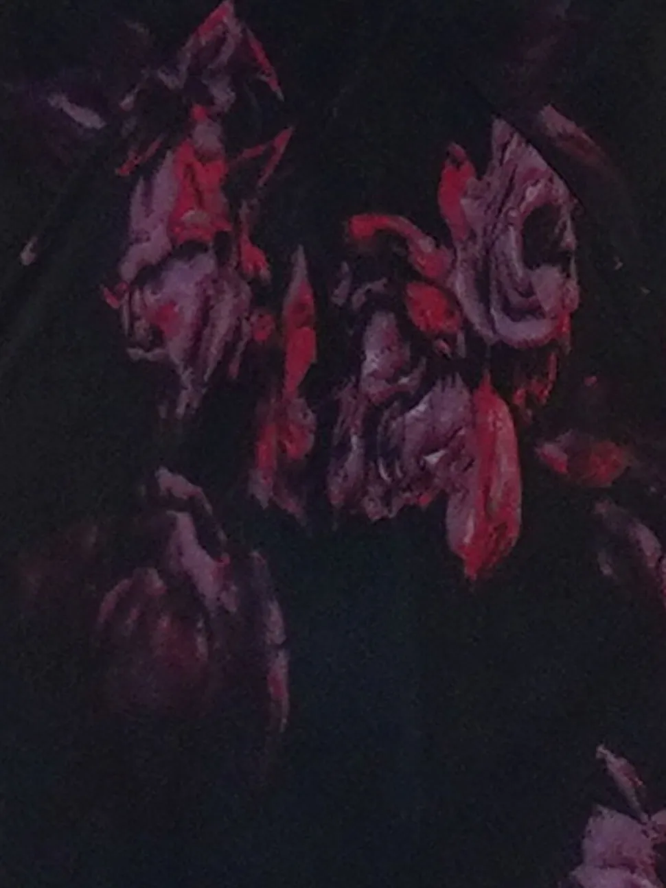 Religion Red Lily Column Bias Cut Maxi Dress In Dark Floral Fade Print