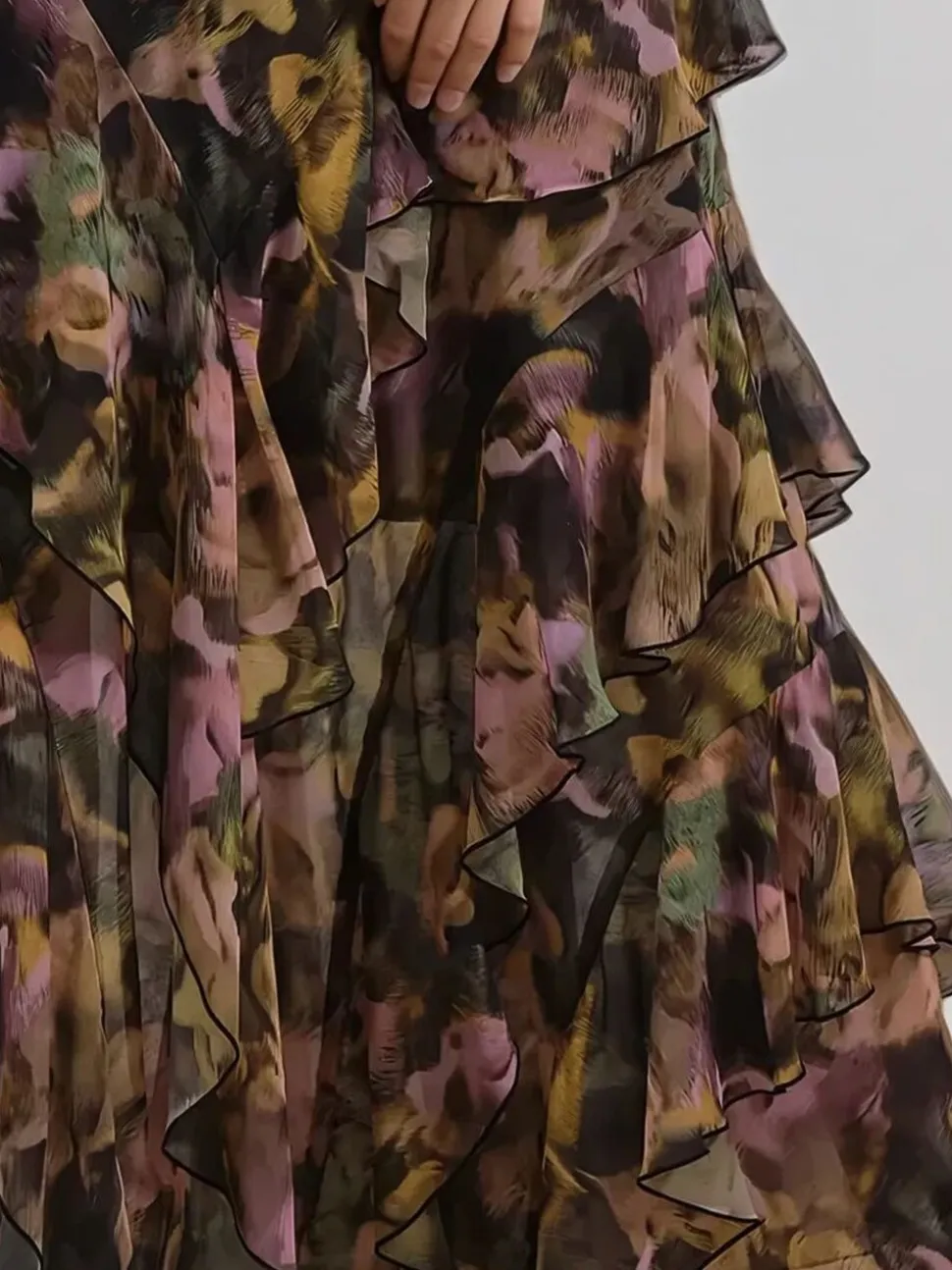 Religion Yellow Taylor Maxi Dress With Full Ruffle Skirt
