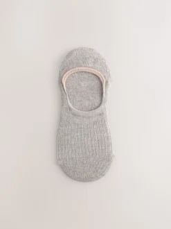 Ribbed Neutral Invisible Socks 4 Pack