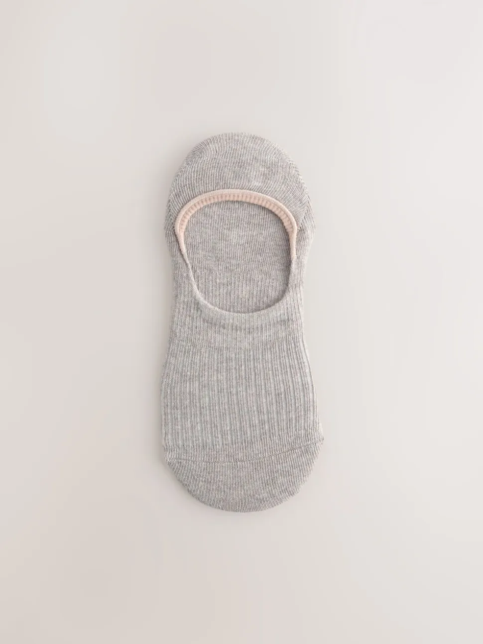 Ribbed Neutral Invisible Socks 4 Pack