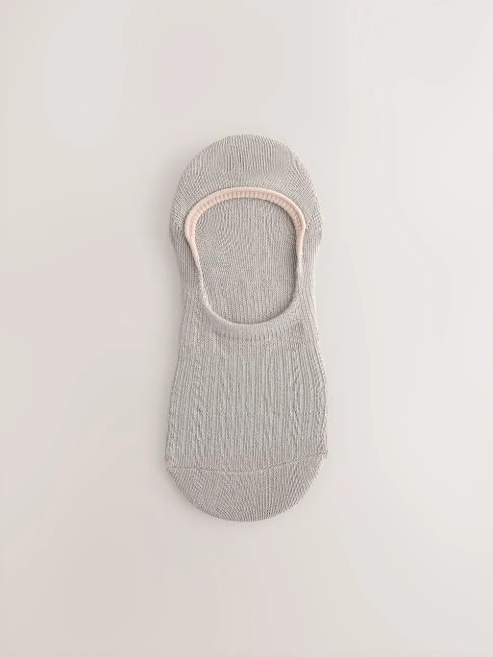 Ribbed Neutral Invisible Socks 4 Pack
