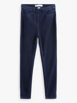 Rinse Blue Cropped Denim Jersey Leggings