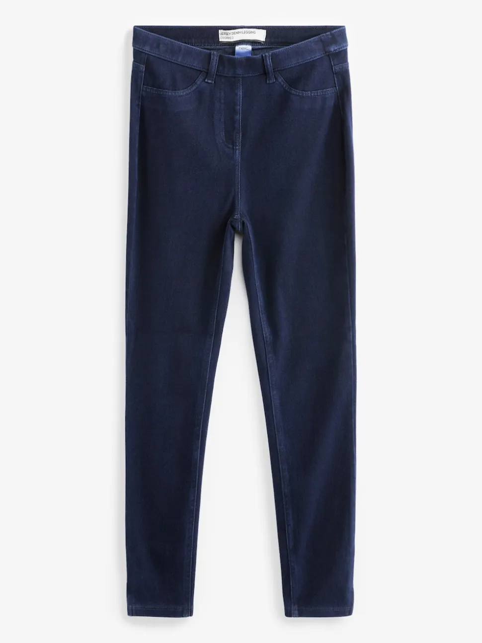 Rinse Blue Cropped Denim Jersey Leggings