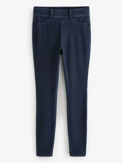 Rinse Blue Full Length Jersey Denim Leggings