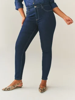 Rinse Blue Hourglass Mid Rise Skinny Jeans