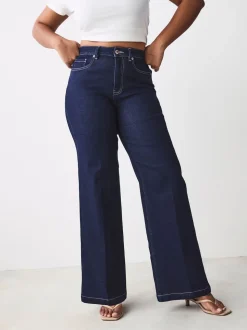 Rinse Blue Hourglass Wide Leg Jeans
