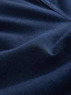 Rinse Blue Jersey Denim Wide Leg Trousers