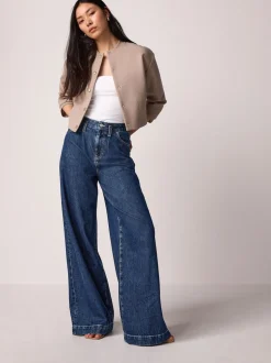 Rinse Blue Palazzo Wide Leg Jeans