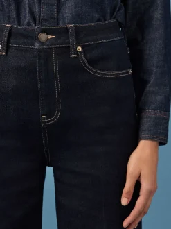Rinse Blue Wide Leg Jeans