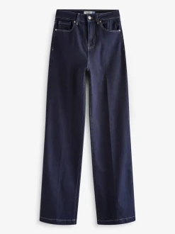 Rinse Blue Wide Leg Jeans