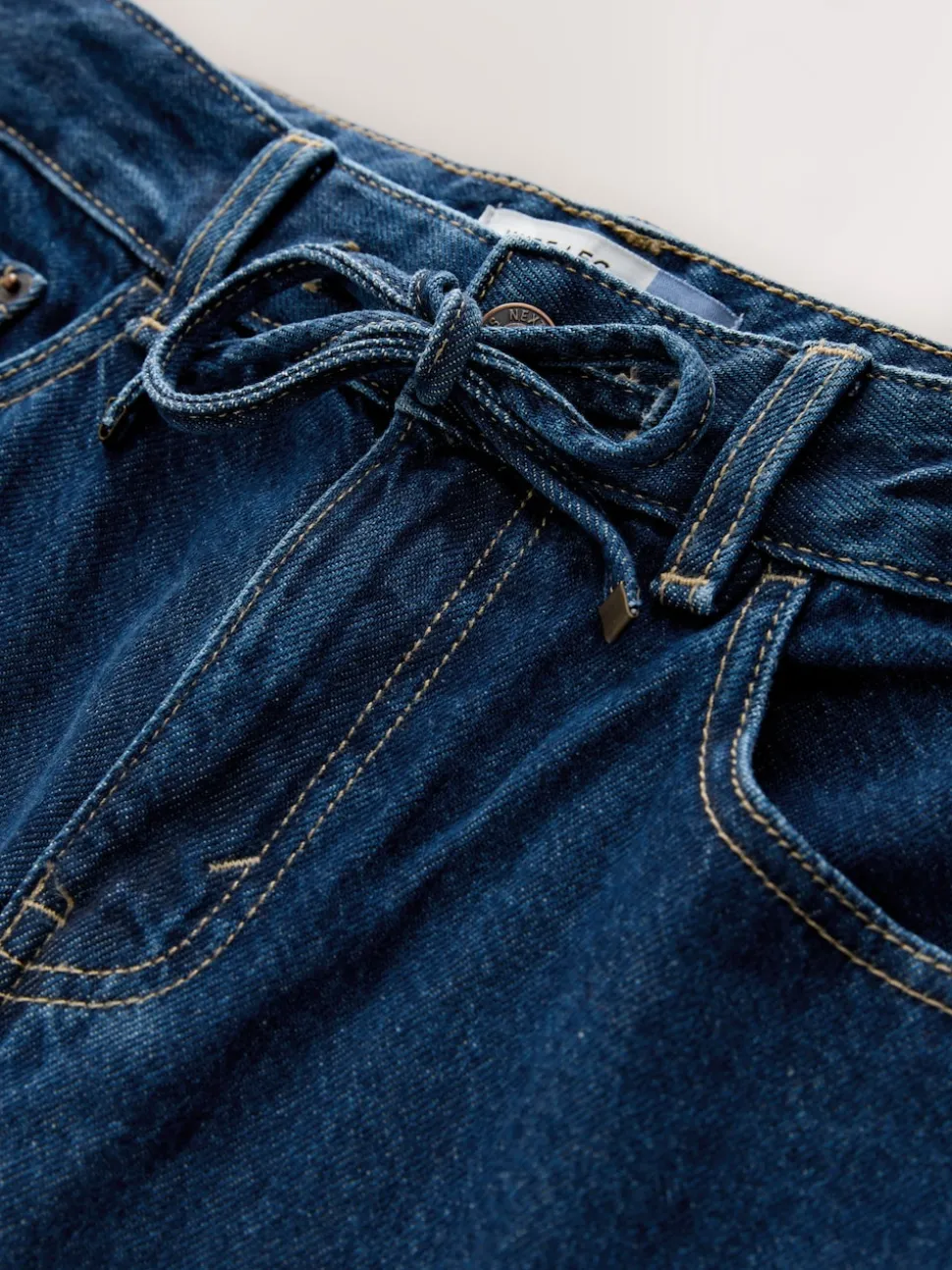 Rinse Denim Wide Leg Joggers Waist Jeans